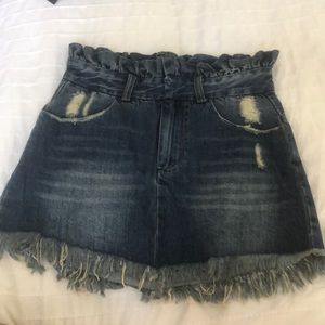 Denim, mid rise skirt